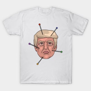 Donald Trump Voodoo Doll Pin Illustratio T-Shirt